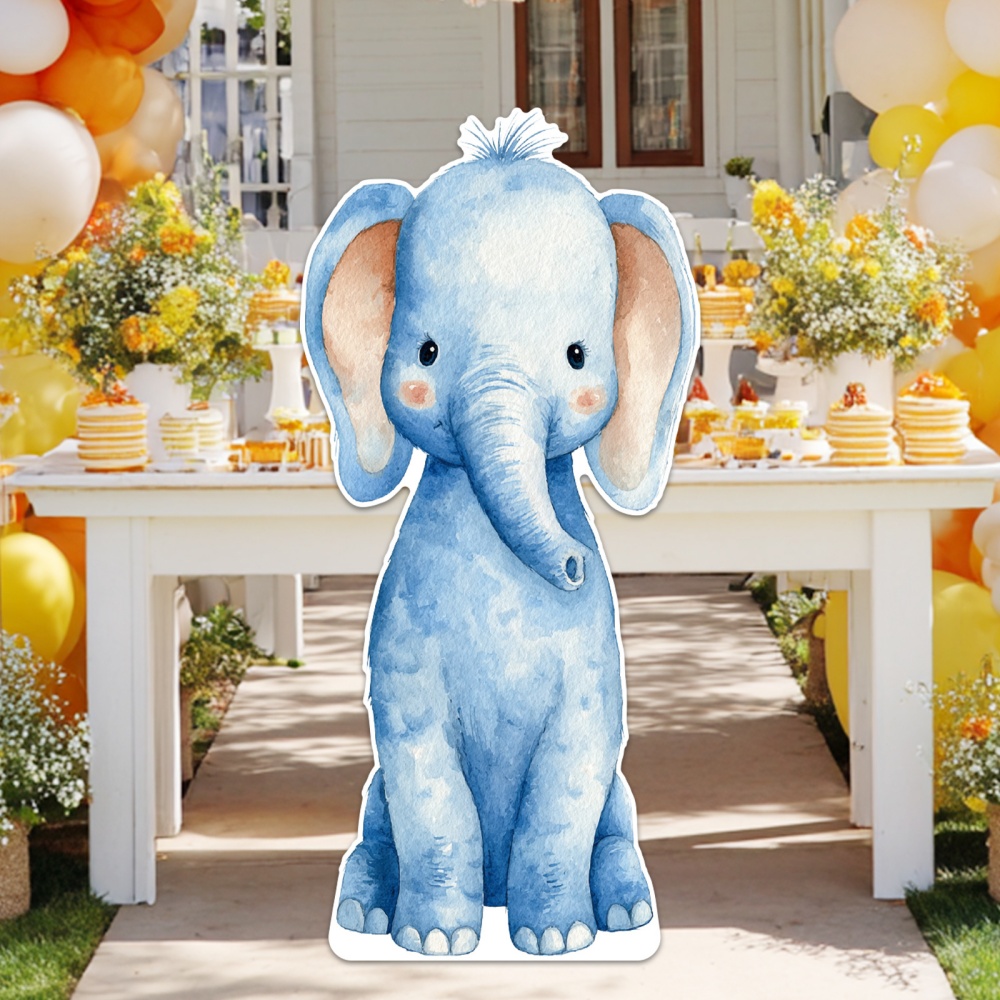 Photography Prompt - 1Pc Cute Elephant Custom Photo Humanoid