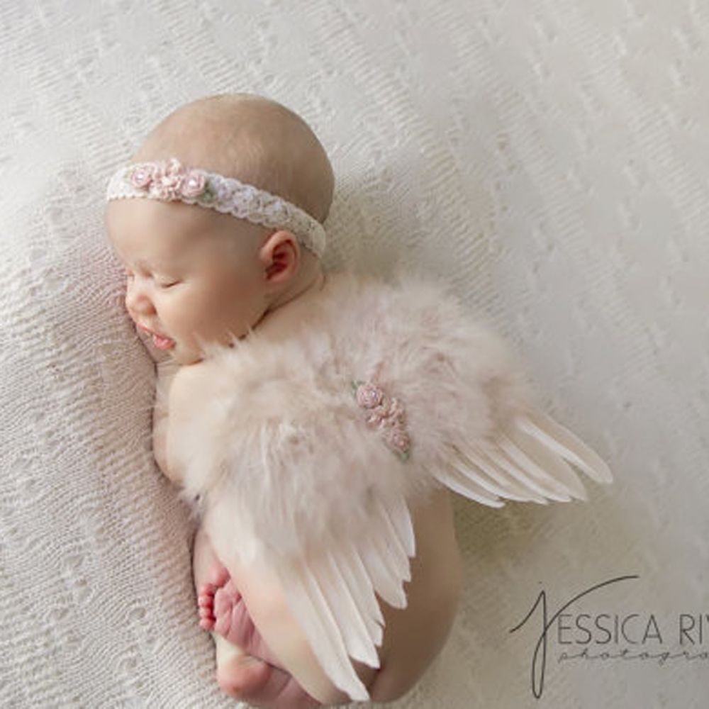 Photography Cheat Sheet - 2pcs/set Cute Newborn Angel Feather Wings