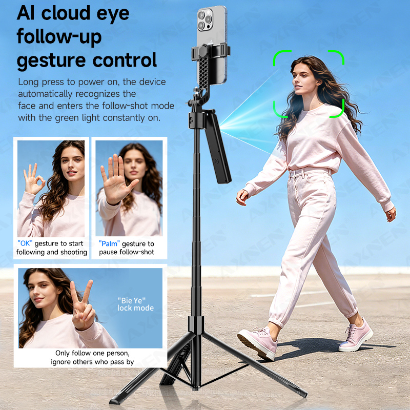 AI Tracking Gimbal Selfie Stic - Photography Prompt ulasan dan harga