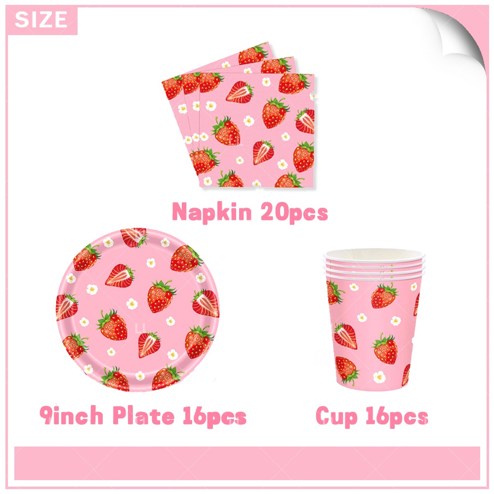 Strawberry Background Birthday - Photography Cheat Sheet ulasan dan harga
