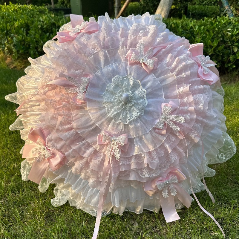 Pink White Butterfly Umbrella  - Photography Umbrella ulasan dan harga