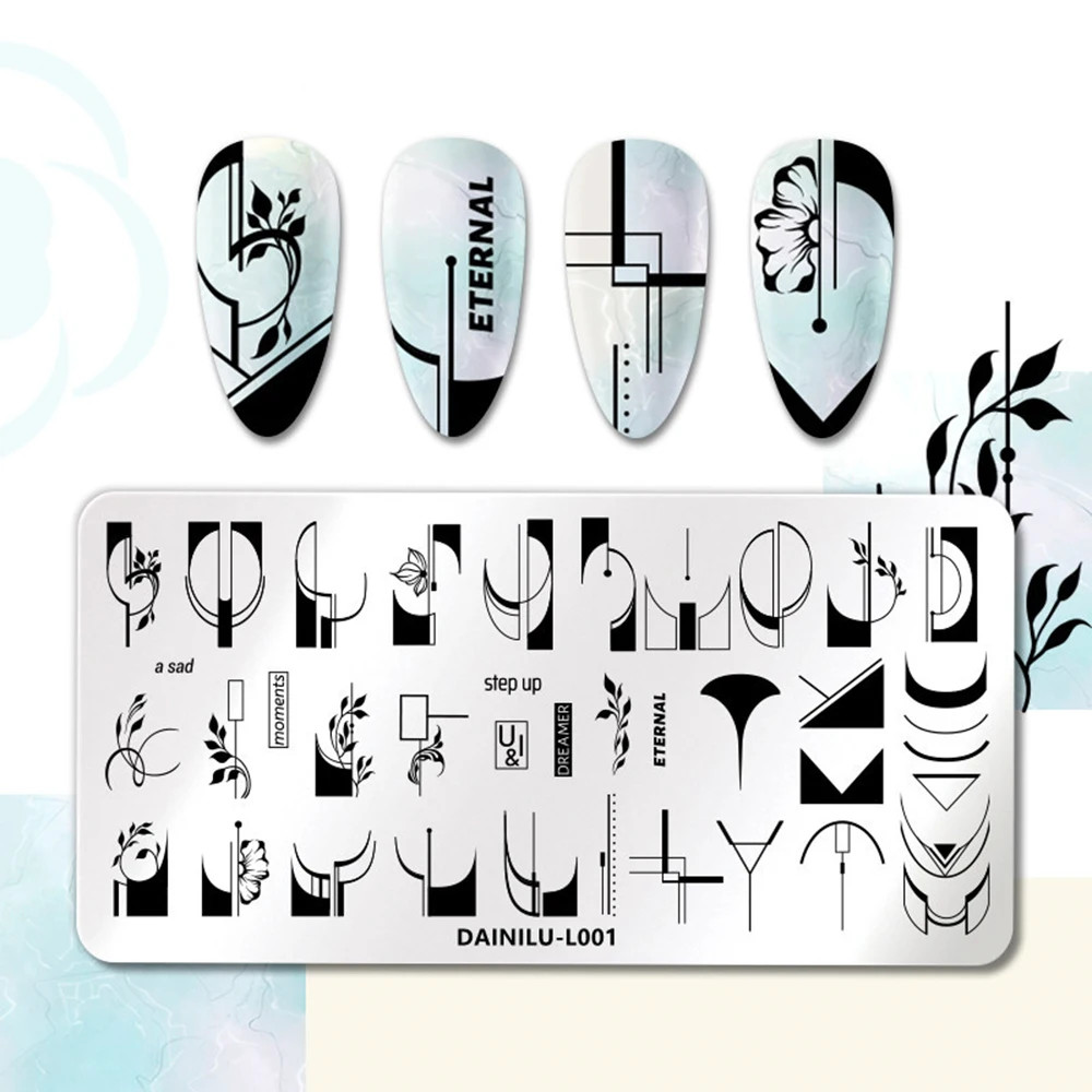 1PC Geometric Pattern Nail Sta - Photography Geometry ulasan dan harga