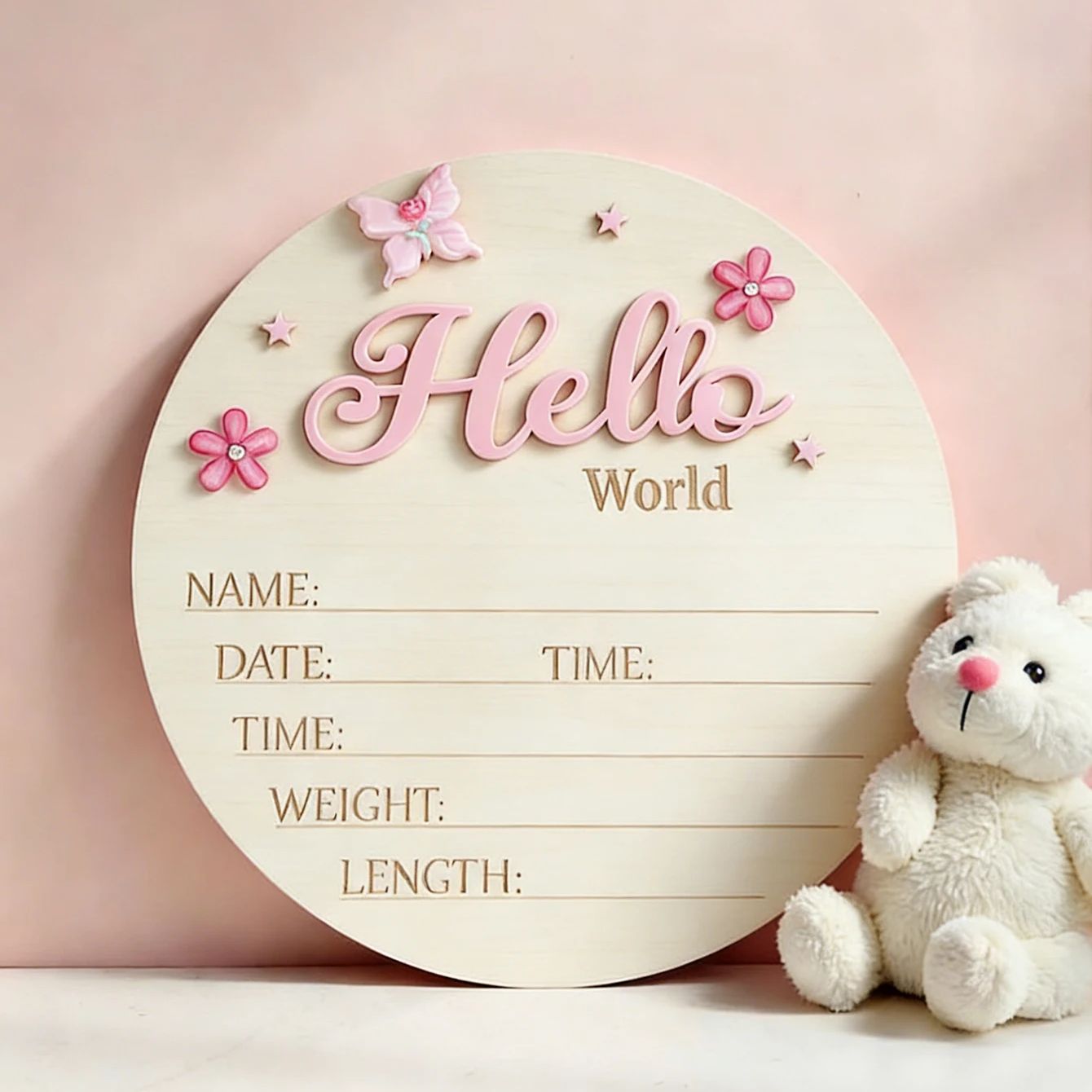 Ylsteed Pink Butterfly Hello W - Photography Prompt ulasan dan harga