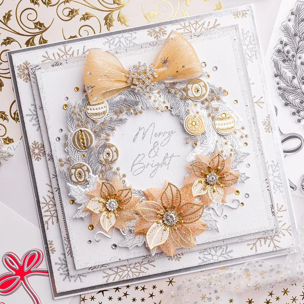 Gilded Floral Merry Christmas  - Photography Umbrella ulasan dan harga
