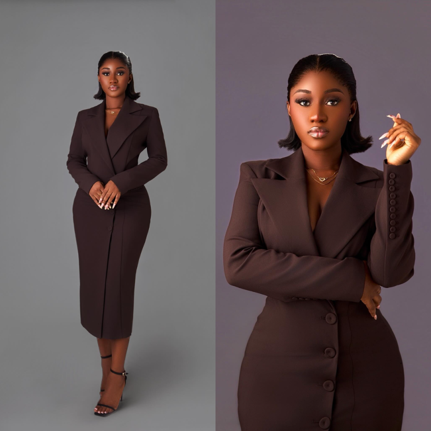 Plus Size Women Mermaid Blazer - Photography Geometry ulasan dan harga