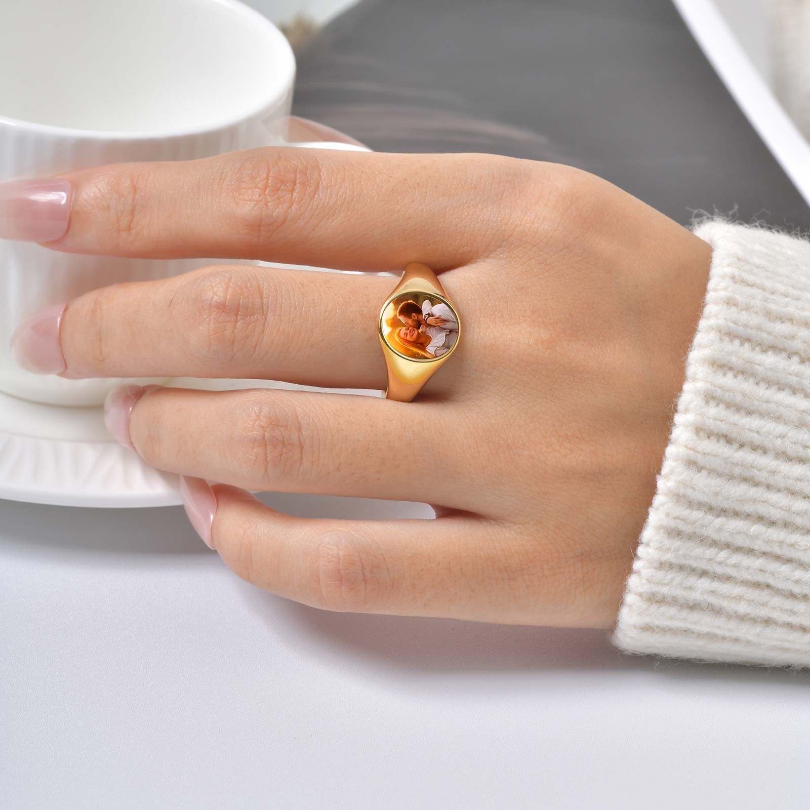 Custom Photo Signet Ring for W - Photographic Memory ulasan dan harga