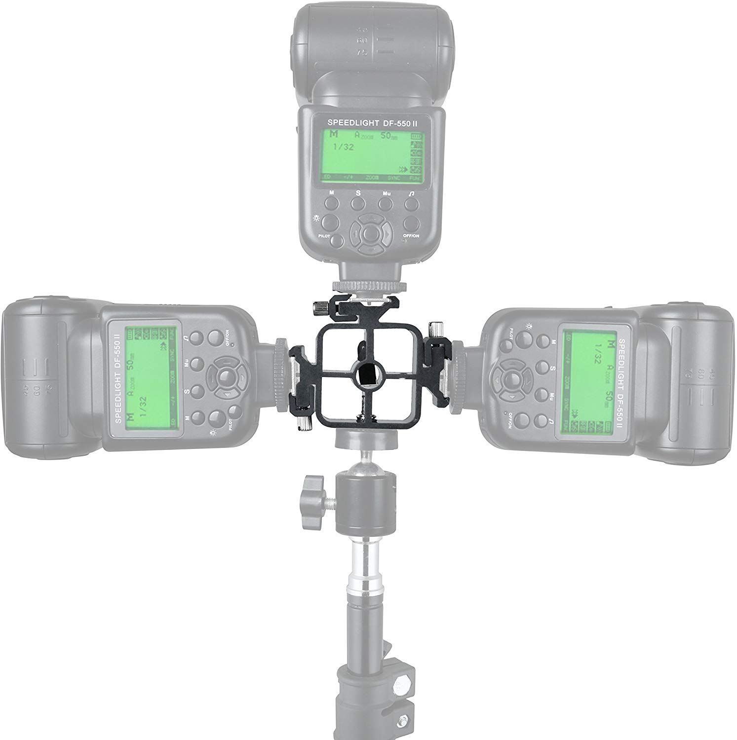 3 Triple Cold Shoe Mount Flash - Photography Umbrella ulasan dan harga