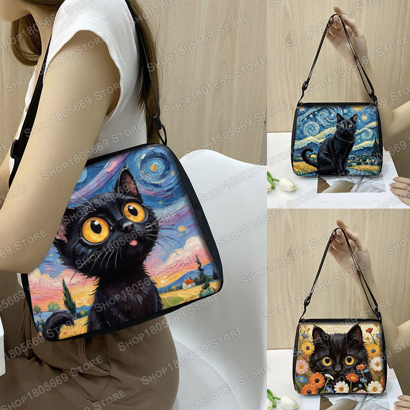 Oil Painting Van Gogh Black Ca - Photography Geometry ulasan dan harga